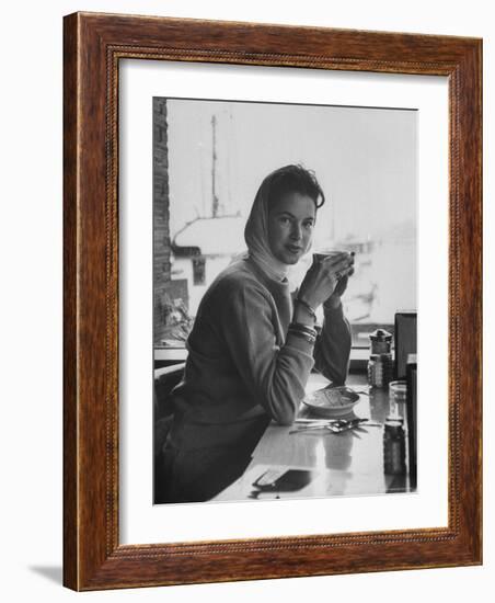 Model Posing-Allan Grant-Framed Photographic Print