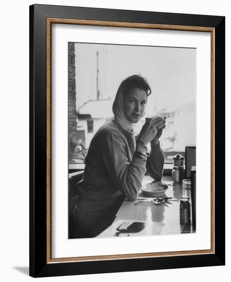 Model Posing-Allan Grant-Framed Photographic Print