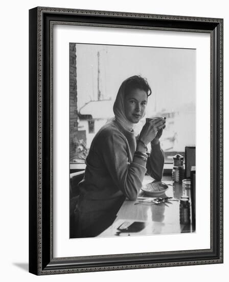 Model Posing-Allan Grant-Framed Photographic Print