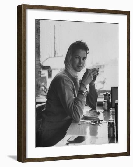 Model Posing-Allan Grant-Framed Photographic Print