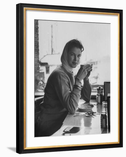 Model Posing-Allan Grant-Framed Photographic Print