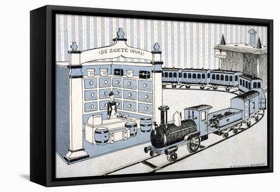 Model Railway Set-null-Framed Stretched Canvas