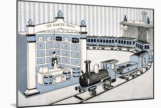 Model Railway Set-null-Mounted Art Print