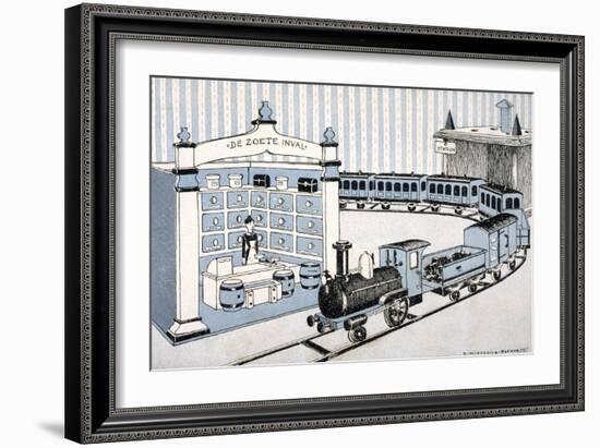 Model Railway Set-null-Framed Premium Giclee Print