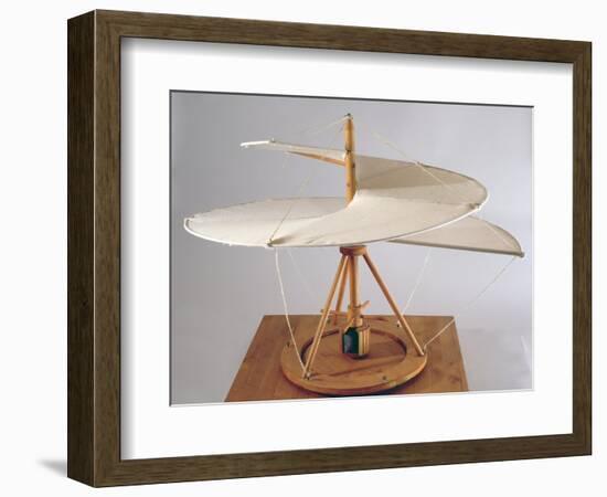 Model Reconstruction of Da Vinci's Design for an Aerial Screw-Leonardo da Vinci-Framed Giclee Print