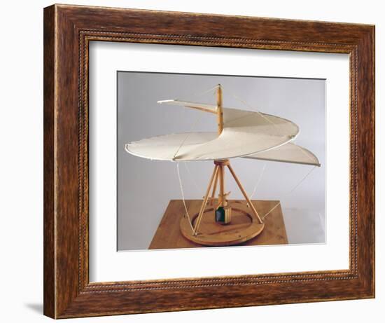 Model Reconstruction of Da Vinci's Design for an Aerial Screw-Leonardo da Vinci-Framed Giclee Print