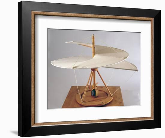 Model Reconstruction of Da Vinci's Design for an Aerial Screw-Leonardo da Vinci-Framed Giclee Print