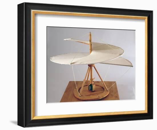 Model Reconstruction of Da Vinci's Design for an Aerial Screw-Leonardo da Vinci-Framed Giclee Print