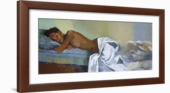 Model Relaxing-Boscoe Holder-Framed Premium Giclee Print