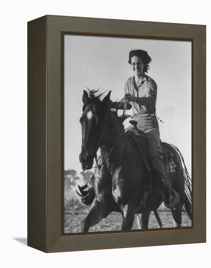 Model Riding a Horse-Allan Grant-Framed Premier Image Canvas