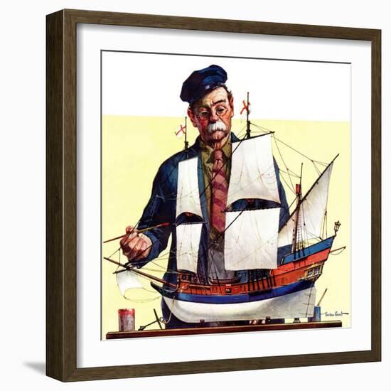 "Model Ship,"October 5, 1935-Gordon Grant-Framed Giclee Print