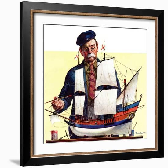 "Model Ship,"October 5, 1935-Gordon Grant-Framed Giclee Print