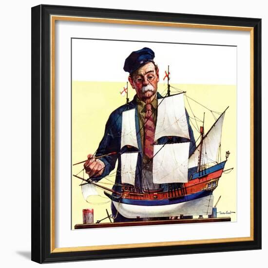 "Model Ship,"October 5, 1935-Gordon Grant-Framed Giclee Print