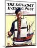 "Model Ship," Saturday Evening Post Cover, October 5, 1935-Gordon Grant-Mounted Giclee Print