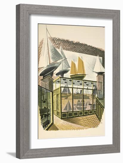 Model Ships and Trains-Eric Ravilious-Framed Giclee Print