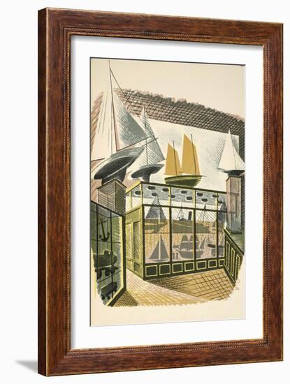 Model Ships and Trains-Eric Ravilious-Framed Giclee Print