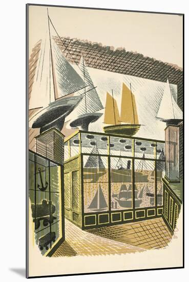 Model Ships and Trains-Eric Ravilious-Mounted Giclee Print