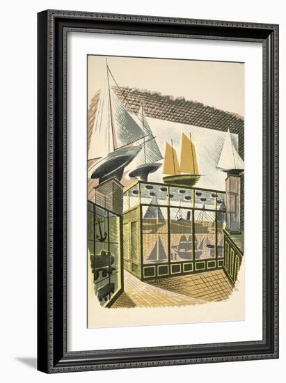 Model Ships and Trains-Eric Ravilious-Framed Giclee Print