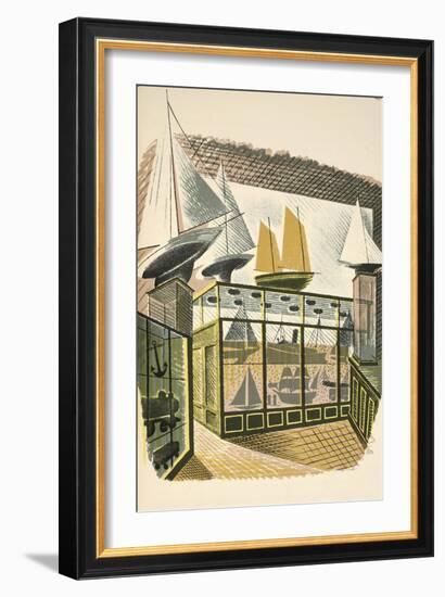 Model Ships and Trains-Eric Ravilious-Framed Giclee Print