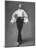 Model Showing Off Elegant White Organdy Shirt with Black Skirt by Lavin Castillo-Gordon Parks-Mounted Photographic Print