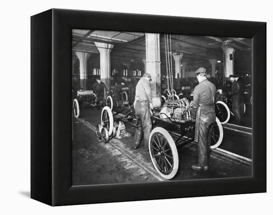 Model T Being Assembled in Ford Plant-null-Framed Premier Image Canvas