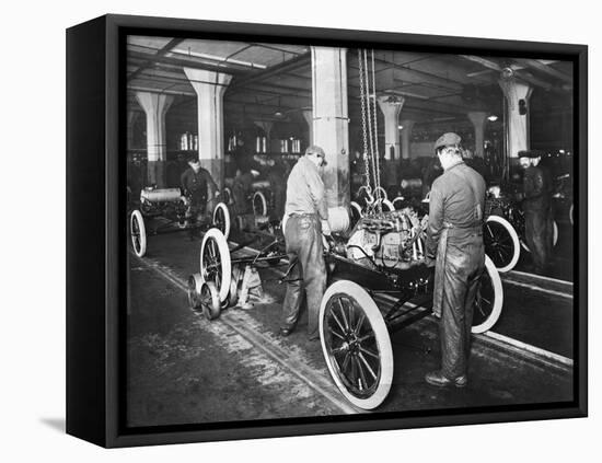 Model T Being Assembled in Ford Plant-null-Framed Premier Image Canvas