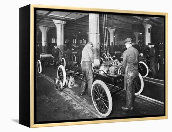 Model T Being Assembled in Ford Plant-null-Framed Premier Image Canvas