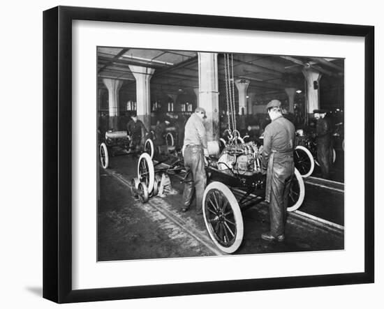 Model T Being Assembled in Ford Plant-null-Framed Photographic Print