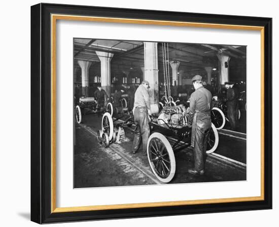 Model T Being Assembled in Ford Plant-null-Framed Photographic Print