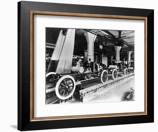 Model T Chassis in Highland Park Ford Plant-null-Framed Photographic Print