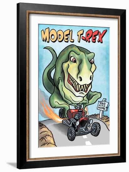 Model T-REX Dinosaur-Lantern Press-Framed Premium Giclee Print