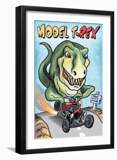 Model T-REX Dinosaur-Lantern Press-Framed Premium Giclee Print