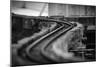 Model Train Tracks in Black and White with Robert Frost Quote-null-Mounted Photo