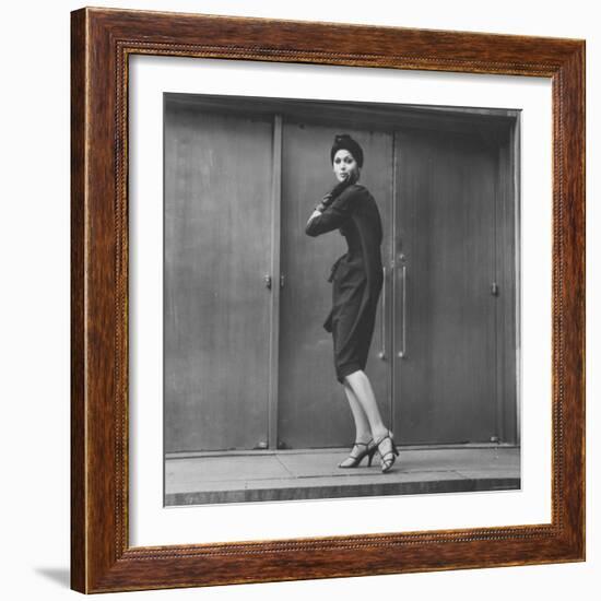 Model Wearing a Bag Dress-Yale Joel-Framed Photographic Print