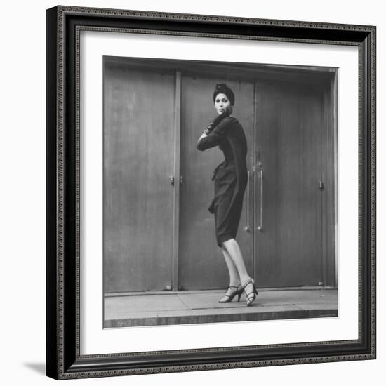 Model Wearing a Bag Dress-Yale Joel-Framed Photographic Print