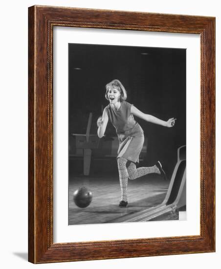 Model Wearing Bowling Costume by French Designer Nina Ricci-Yale Joel-Framed Photographic Print