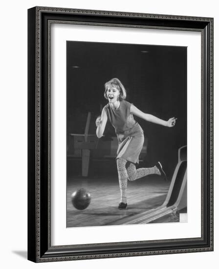 Model Wearing Bowling Costume by French Designer Nina Ricci-Yale Joel-Framed Photographic Print