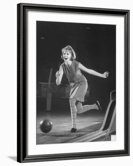 Model Wearing Bowling Costume by French Designer Nina Ricci-Yale Joel-Framed Photographic Print