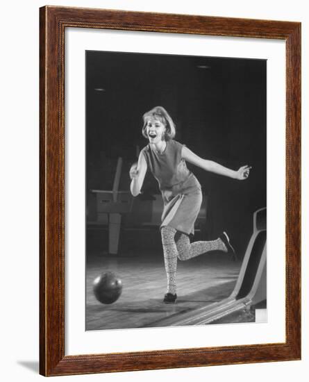 Model Wearing Bowling Costume by French Designer Nina Ricci-Yale Joel-Framed Photographic Print