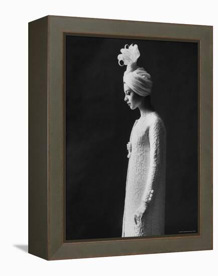 Model Wearing Costume from Collection of Famous Designers-Paul Schutzer-Framed Premier Image Canvas