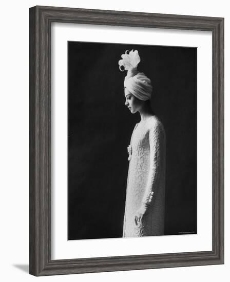 Model Wearing Costume from Collection of Famous Designers-Paul Schutzer-Framed Photographic Print