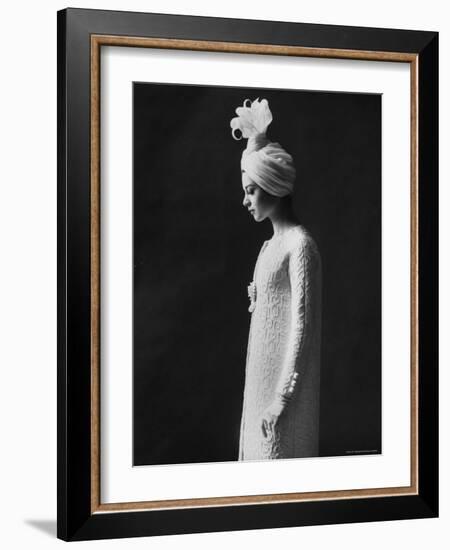 Model Wearing Costume from Collection of Famous Designers-Paul Schutzer-Framed Photographic Print