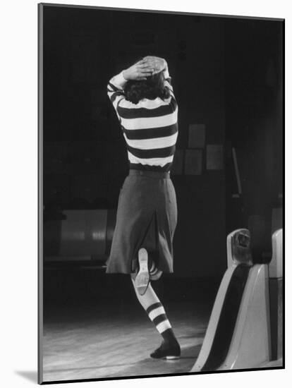 Model Wearing Desinger Bowling Outfit-Yale Joel-Mounted Photographic Print