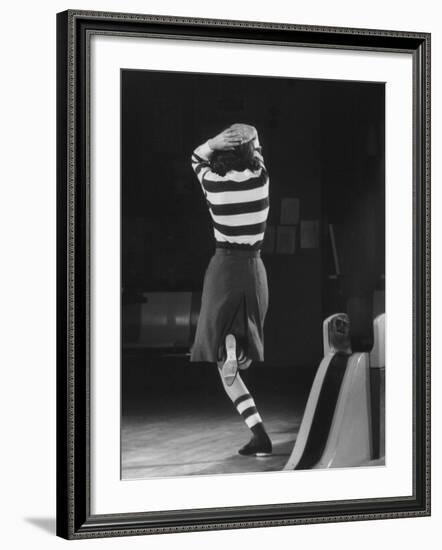 Model Wearing Desinger Bowling Outfit-Yale Joel-Framed Photographic Print