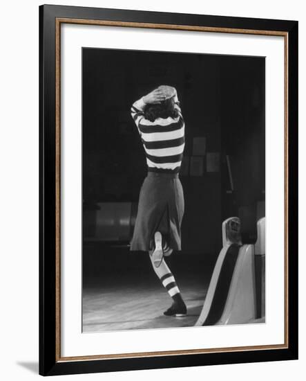 Model Wearing Desinger Bowling Outfit-Yale Joel-Framed Photographic Print