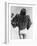 Model Wearing Fur Jacket over Bathing Suit During Walk on Miami's Beac-Alfred Eisenstaedt-Framed Photographic Print