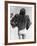 Model Wearing Fur Jacket over Bathing Suit During Walk on Miami's Beac-Alfred Eisenstaedt-Framed Photographic Print