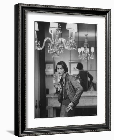 Model Wearing Latest Spring Fashions-Gordon Parks-Framed Photographic Print