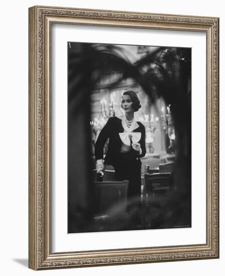 Model Wearing Latest Spring Fashions-Gordon Parks-Framed Photographic Print