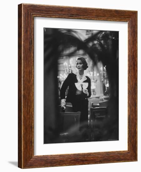 Model Wearing Latest Spring Fashions-Gordon Parks-Framed Photographic Print